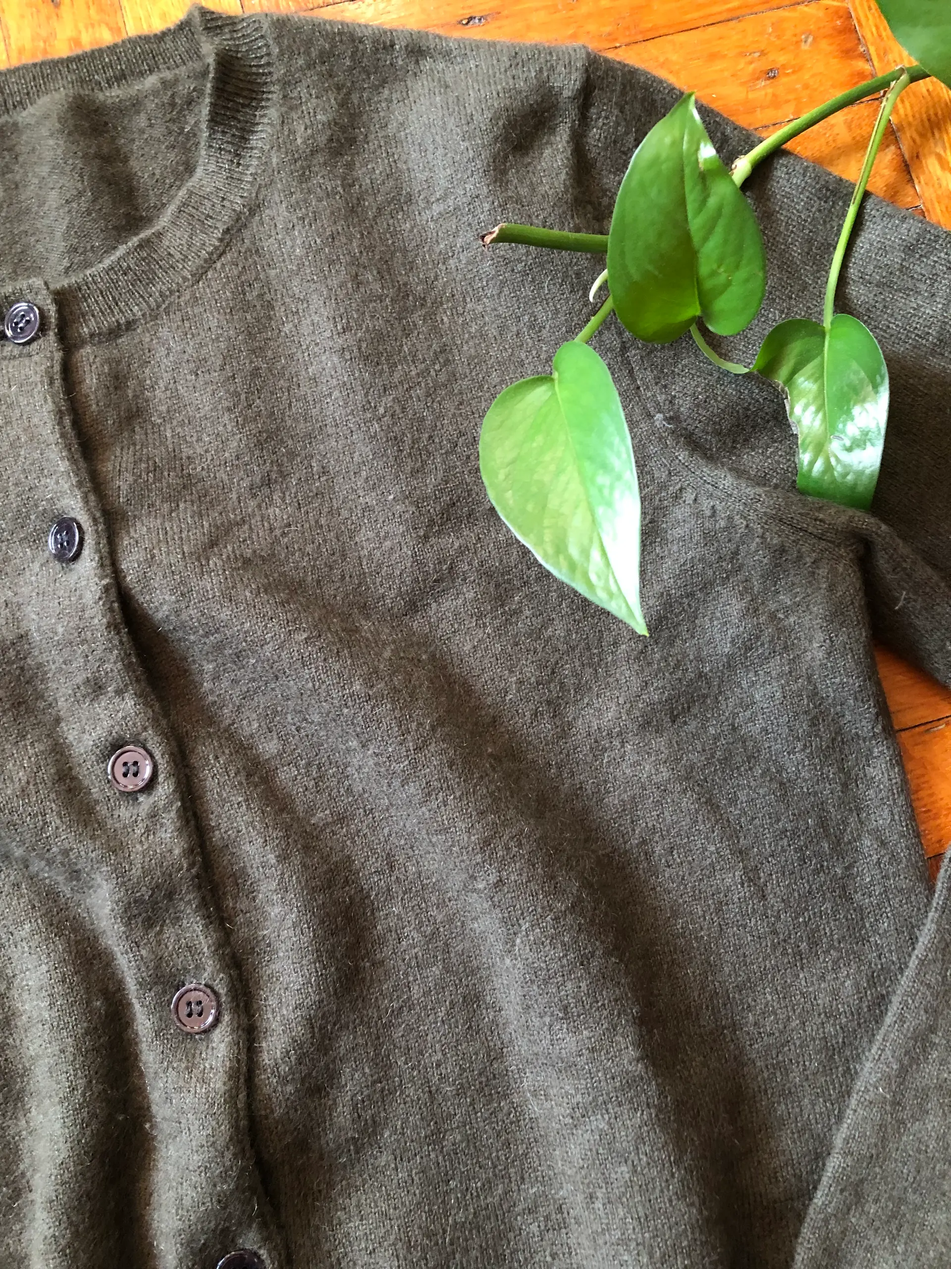 Olive Green Cashmere Sweater